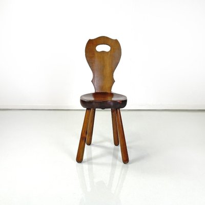 Italian Art Deco Wooden Chair with Rounded Profiles, 1940s-GDD-1757581