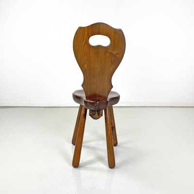 Italian Art Deco Wooden Chair with Rounded Profiles, 1940s-GDD-1757581