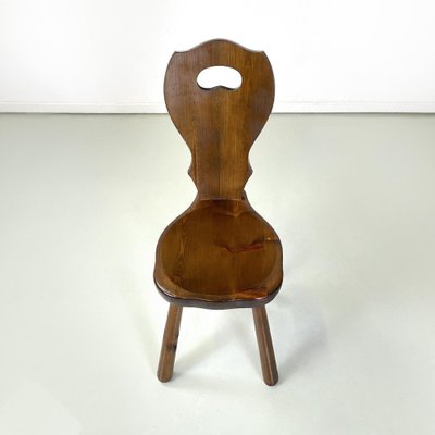 Italian Art Deco Wooden Chair with Rounded Profiles, 1940s-GDD-1757581