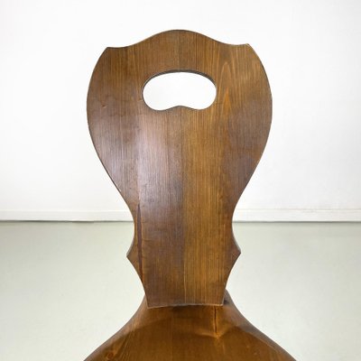 Italian Art Deco Wooden Chair with Rounded Profiles, 1940s-GDD-1757581