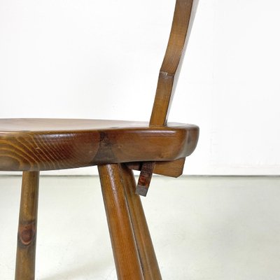 Italian Art Deco Wooden Chair with Rounded Profiles, 1940s-GDD-1757581