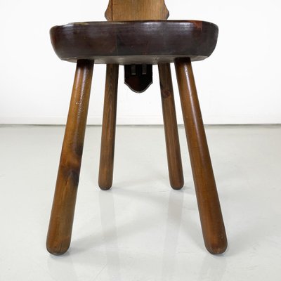 Italian Art Deco Wooden Chair with Rounded Profiles, 1940s-GDD-1757581