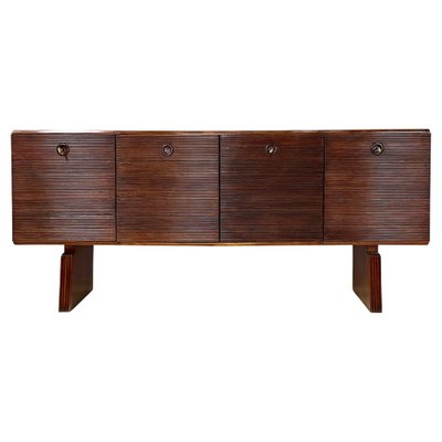 Italian Art Deco Wooden Sideboard with Four Doors attributed to Gio Ponti, 1940s-GDD-1819716