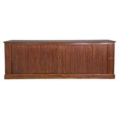 Italian Art Deco Wooden Sideboard with Shutter Opening, 1920s-GDD-1792741