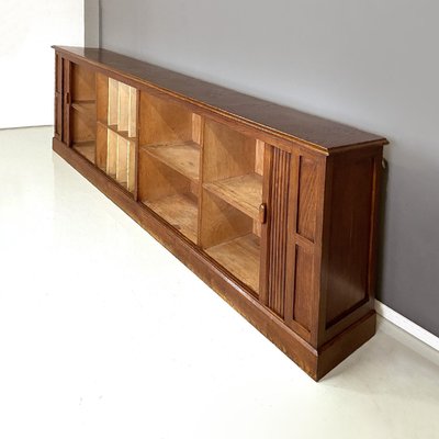 Italian Art Deco Wooden Sideboard with Shutter Opening, 1920s-GDD-1792741