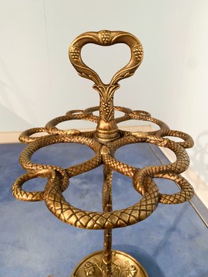 Italian Art Nouveau Brass Umbrella Stand, 1930s-MTX-1259671