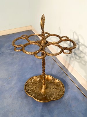 Italian Art Nouveau Brass Umbrella Stand, 1930s-MTX-1259671