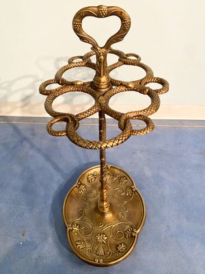 Italian Art Nouveau Brass Umbrella Stand, 1930s-MTX-1259671