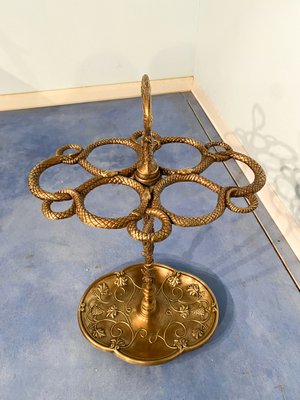 Italian Art Nouveau Brass Umbrella Stand, 1930s-MTX-1259671