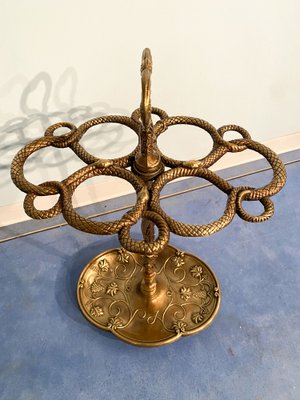 Italian Art Nouveau Brass Umbrella Stand, 1930s-MTX-1259671