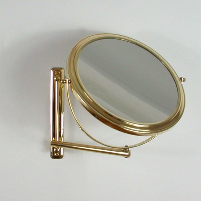 Italian Articulating and Adjustable Brass Vanity 2-Sided Wall Mirror, 1950s-OE-897947