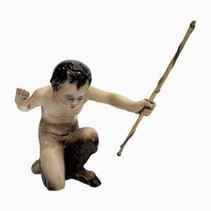 Italian Artist, Faun Boy, 1920s, Ceramic-OZS-1397062