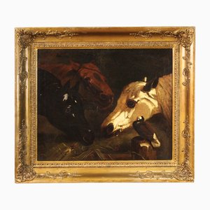 Italian Artist, Horses, 1820, Oil on Canvas, Framed-RP-1800913