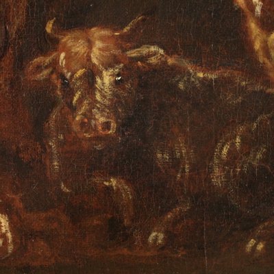 Italian Artist, Landscape with Grazing Goats and Cows, 1680, Oil on Canvas-RP-2035507