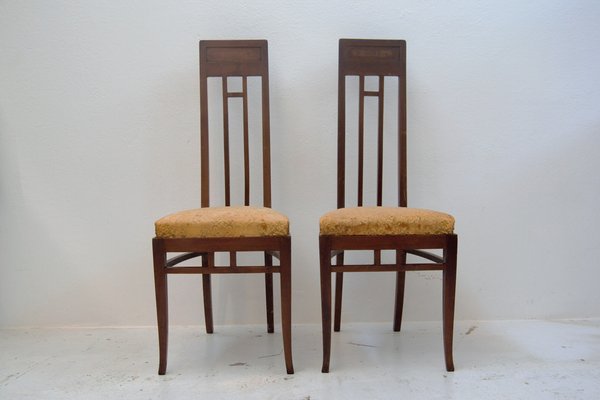 Italian Arts & Crafts Dining Chairs, Set of 4-HUR-1315156