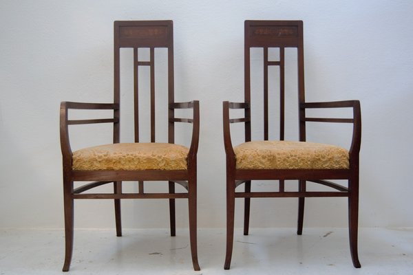 Italian Arts & Crafts Dining Chairs, Set of 4-HUR-1315156