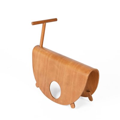 Italian Astolfo Curved Plywood Children's Rocking Chair by Peppe de Giuli for Design M, 1979-JDR-1299028