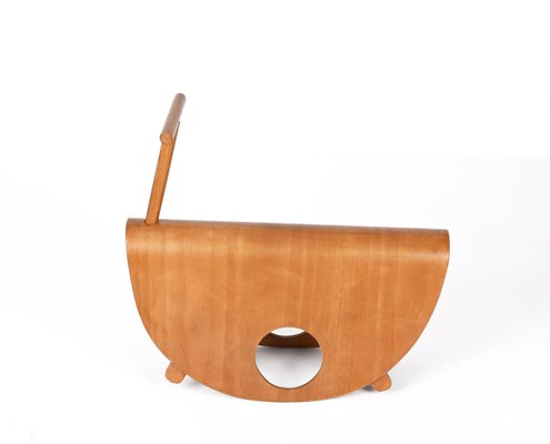 Italian Astolfo Curved Plywood Children's Rocking Chair by Peppe de Giuli for Design M, 1979-JDR-1299028