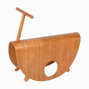 Italian Astolfo Curved Plywood Children's Rocking Chair by Peppe de Giuli for Design M, 1979-JDR-1299028