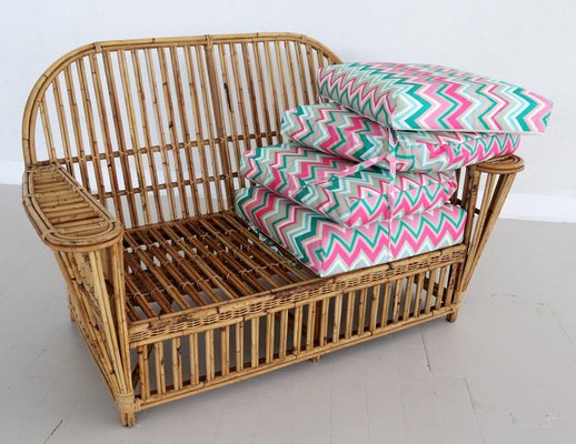 Italian Bamboo and Rattan Sofa-VNE-966152