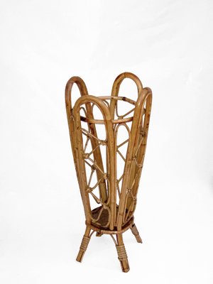 Italian Bamboo and Wicker Umbrella Stand in the Style of Franco Albini, 1950s-JDR-1126202