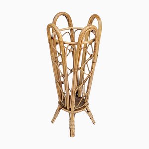 Italian Bamboo and Wicker Umbrella Stand in the Style of Franco Albini, 1950s-JDR-1126202