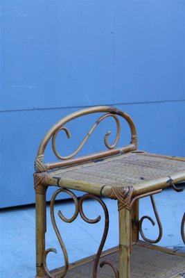 Italian Bamboo Bedside Tables, 1950s, Set of 2-EH-1298646