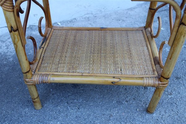 Italian Bamboo Bedside Tables, 1950s, Set of 2-EH-1298646