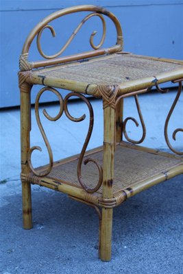 Italian Bamboo Bedside Tables, 1950s, Set of 2-EH-1298646