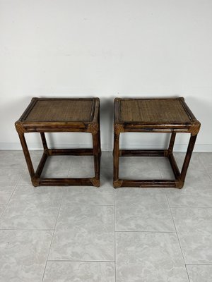 Italian Bamboo Bedside Tables, 1960s, Set of 2-YST-1792552