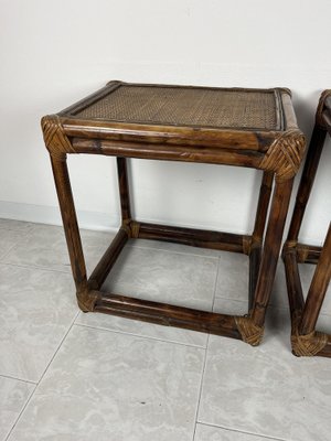 Italian Bamboo Bedside Tables, 1960s, Set of 2-YST-1792552