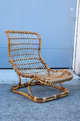 Italian Bamboo BP9 Armchair by Tito Agnoli, 1950s-EH-1180598