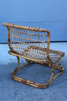 Italian Bamboo BP9 Armchair by Tito Agnoli, 1950s-EH-1180598