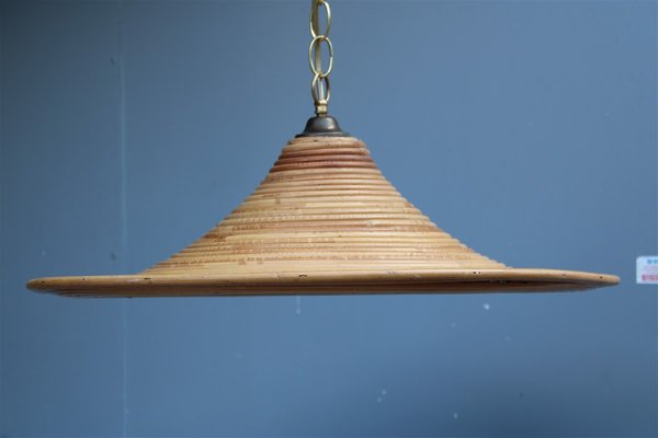 Italian Bamboo Chandelier, 1950s-EH-1091824