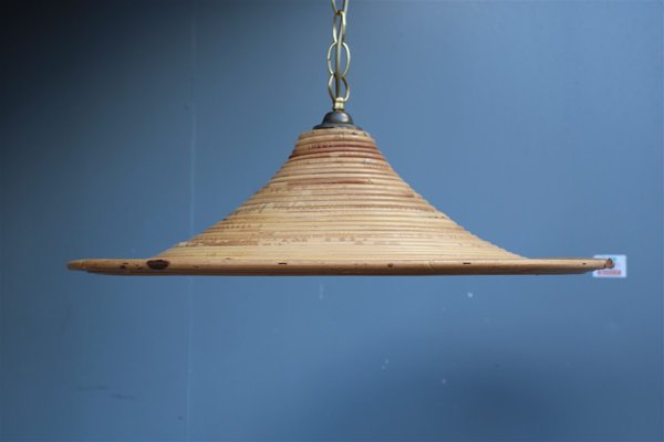 Italian Bamboo Chandelier, 1950s-EH-1091824