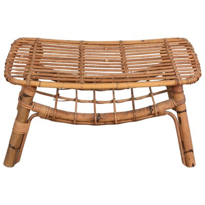 Italian Bamboo Coffee Table with Magazine Rack-JDR-1126195