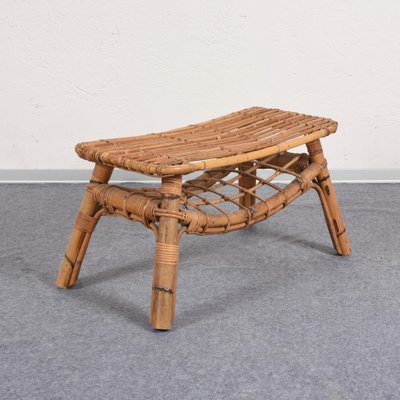 Italian Bamboo Coffee Table with Magazine Rack-JDR-1126195