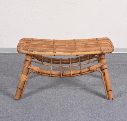 Italian Bamboo Coffee Table with Magazine Rack-JDR-1126195