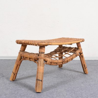 Italian Bamboo Coffee Table with Magazine Rack-JDR-1126195