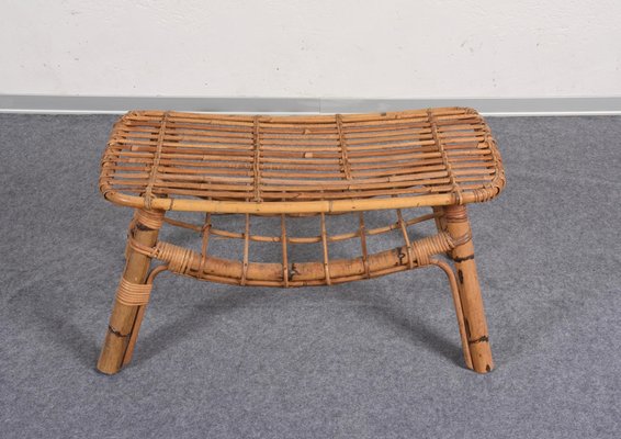 Italian Bamboo Coffee Table with Magazine Rack-JDR-1126195