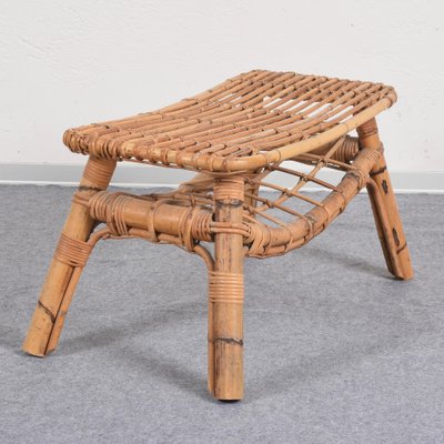 Italian Bamboo Coffee Table with Magazine Rack-JDR-1126195