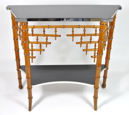 Italian Bamboo Console by Sandro Petti for Metalarte, 1973-WFB-1071082