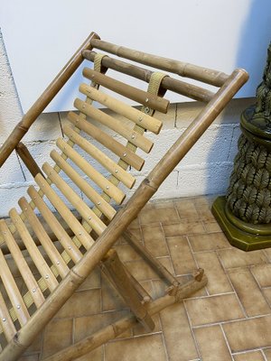 Italian Bamboo Lounge Chair, 1980s-FUE-1094467