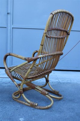 Italian Bamboo Lounge Chairs by Tito Agnoli, 1950s, Set of 2-EH-699729