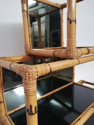 Italian Bamboo & Wicker Modular Shelves, 1970s-UIW-973166