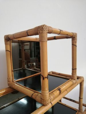 Italian Bamboo & Wicker Modular Shelves, 1970s-UIW-973166