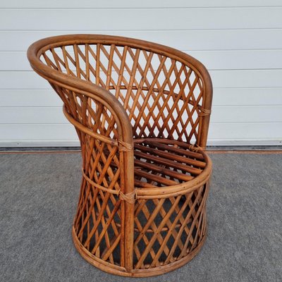 Italian Barn Bamboo Chair, 1950s-GSF-1150646