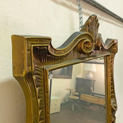 Italian Baroque Golden Frame Mirror, 1950s-GDD-1226009