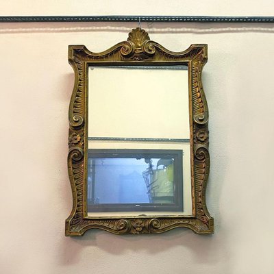 Italian Baroque Golden Frame Mirror, 1950s-GDD-1226009