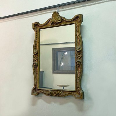 Italian Baroque Golden Frame Mirror, 1950s-GDD-1226009